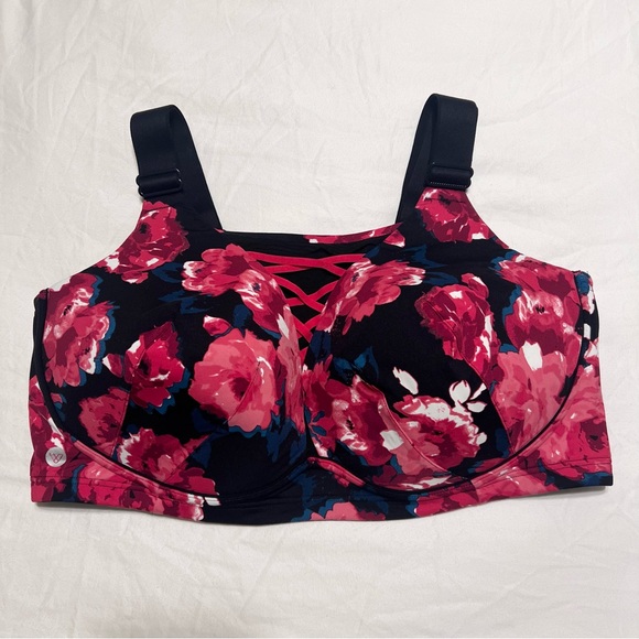 LIVI Active Lane Bryant Non Molded No Wire Bra Size 42 DDD 3D / 42F Support - Picture 9 of 9